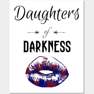 Daughters of Darkness | Goth Lips Red Blue Purple Posters and Art